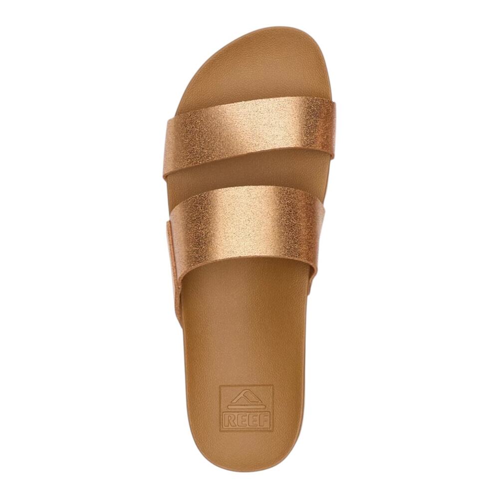 Reef Women's Metallic Rose Gold Double-Strap Slide Sandals - Picture 3 of 4